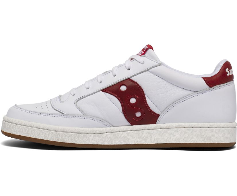 Saucony Jazz Court Women's Originals White / Red | Canada 051NWYB